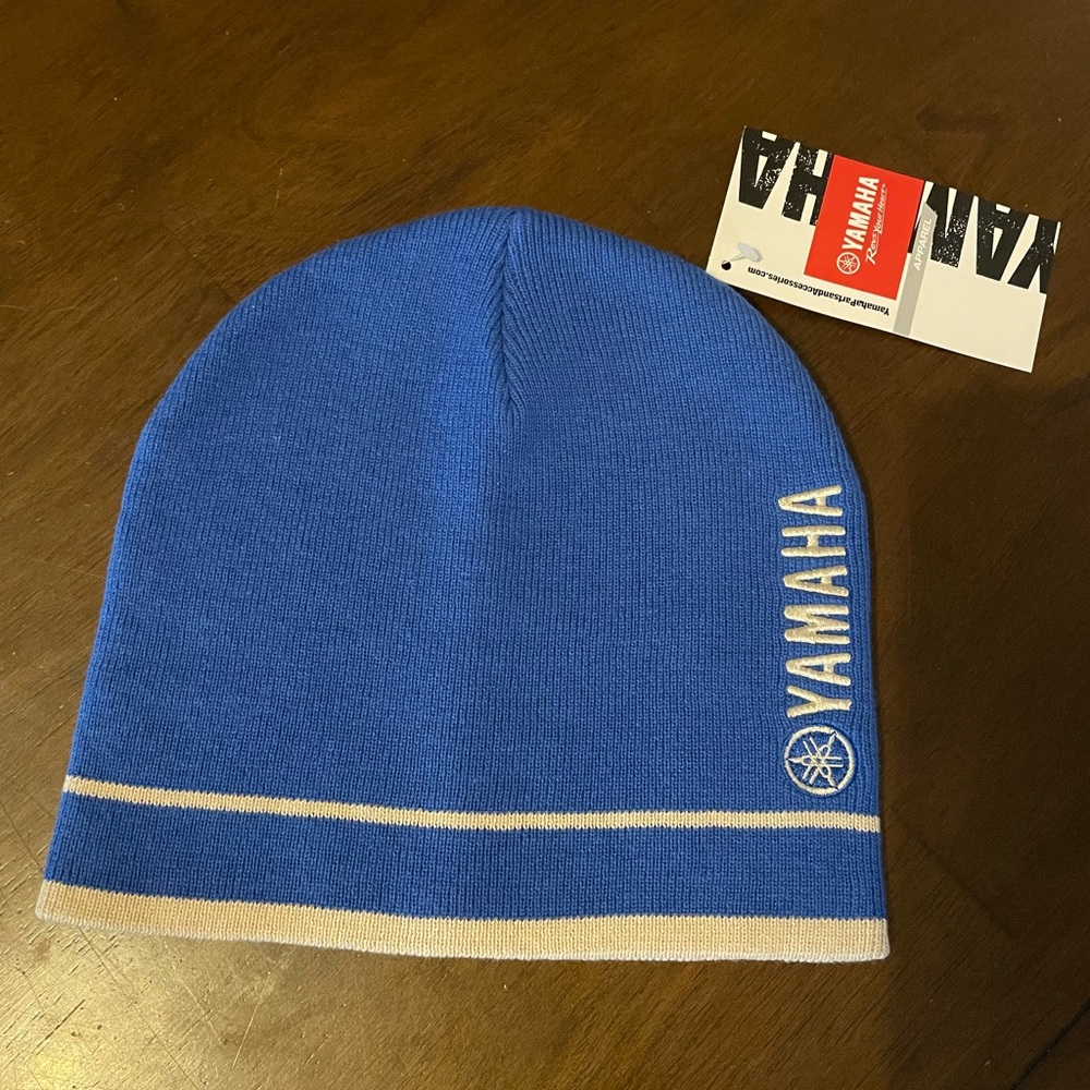 Yamaha Blue & white beenie